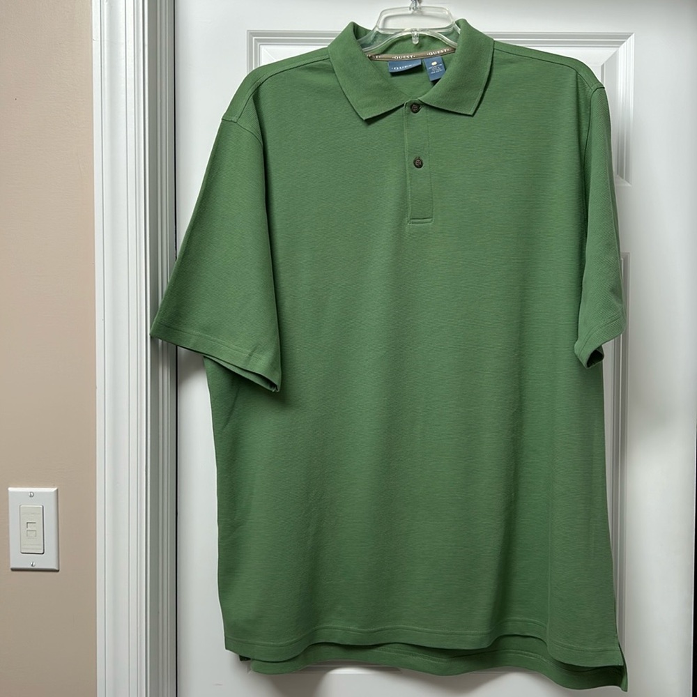 QUEST green golf shirt size XXL